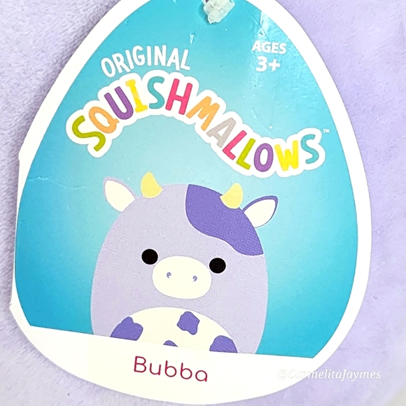 BUBBA 🐄 2021 O.G. Purple Spotted Cow Original Squishmallow by Kelly Toy NWT ☆PC - Picture 3 of 10